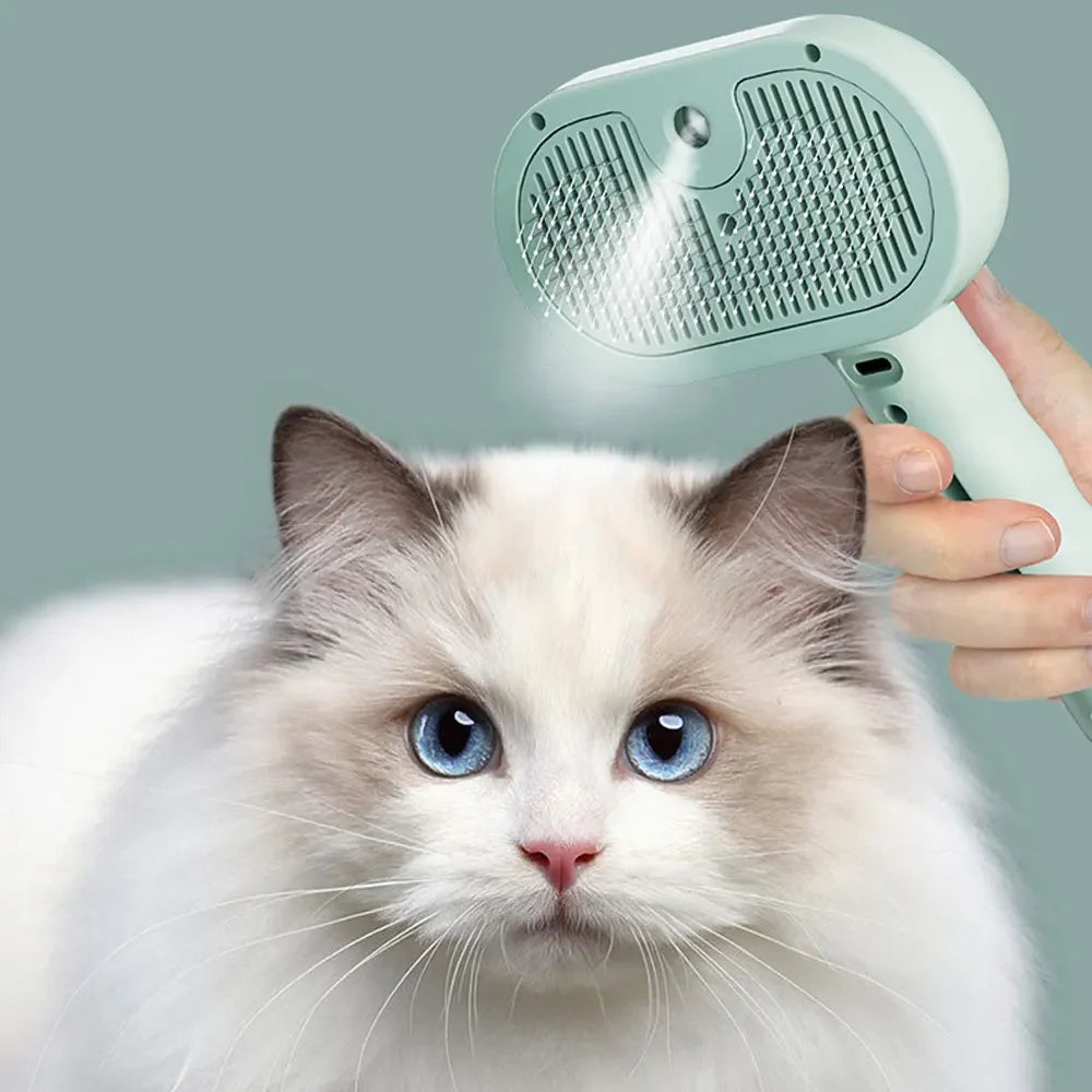 3-in-1 Steam Spray Pet Grooming Brush